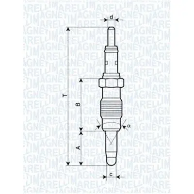Bujía de precalentamiento MAGNETI MARELLI 062900011304 Barato
